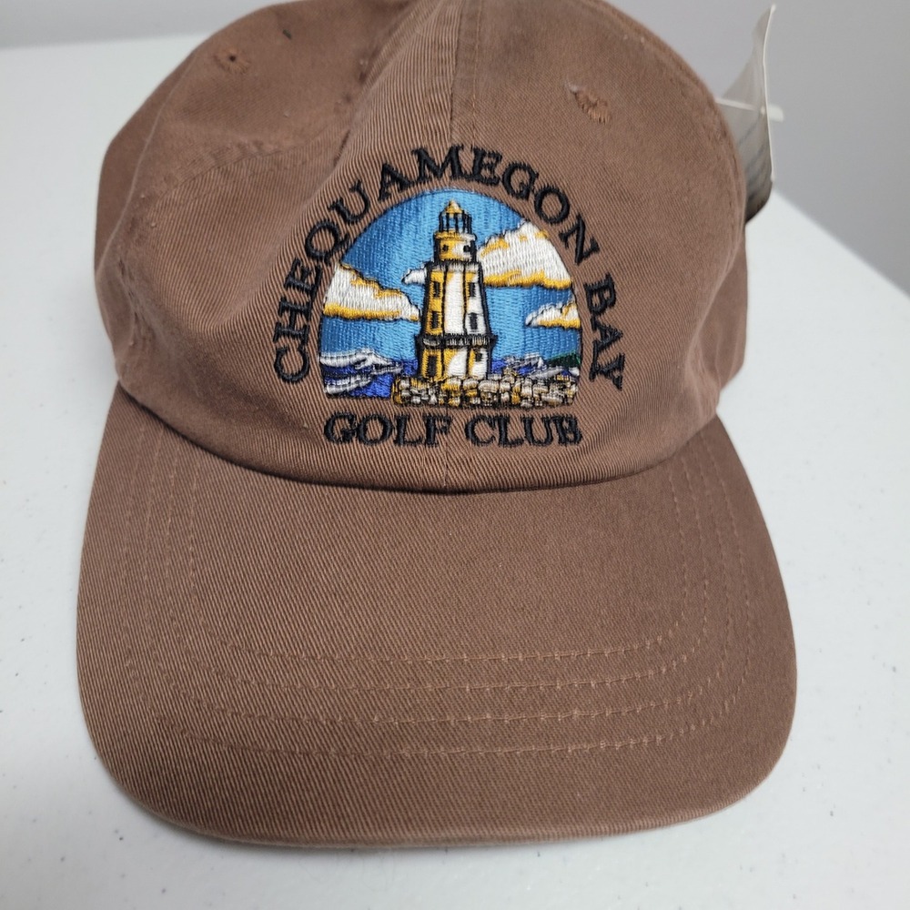 Cap America Chequamegon Bay Golf‎ Club Brown Chino Twill Low Unstructured Cap